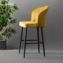 Hanah Home Juego de Taburetes de Bar Rubi - Yellow, Comodidad y Estilo para su Hogar, Diseño Moderno Amarillo y Negro, 2 Piezas